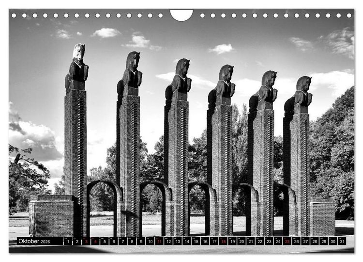 Produktbild: Magdeburg in Schwarz - Wei&szlig; (Wandkalender 2026 DIN A4 quer), CALVENDO Monatskalender