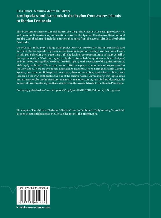 Produktbild: Earthquakes and Tsunamis in the Region from Azores Islands to Iberian Peninsula