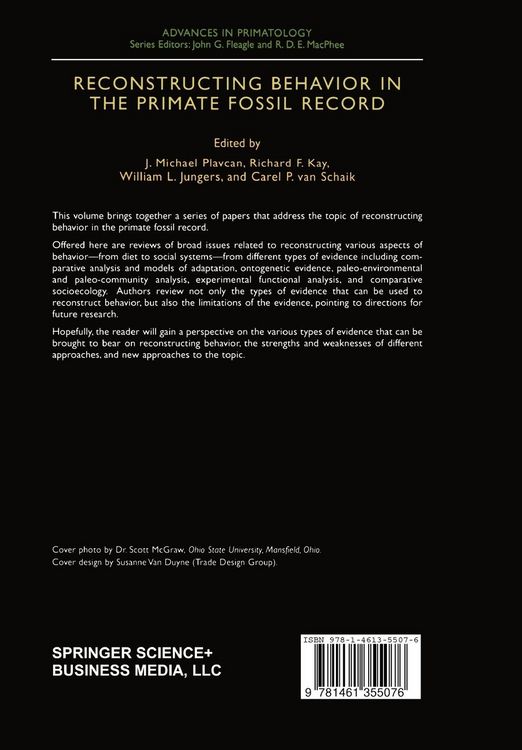 Produktbild: Reconstructing Behavior in the Primate Fossil Record