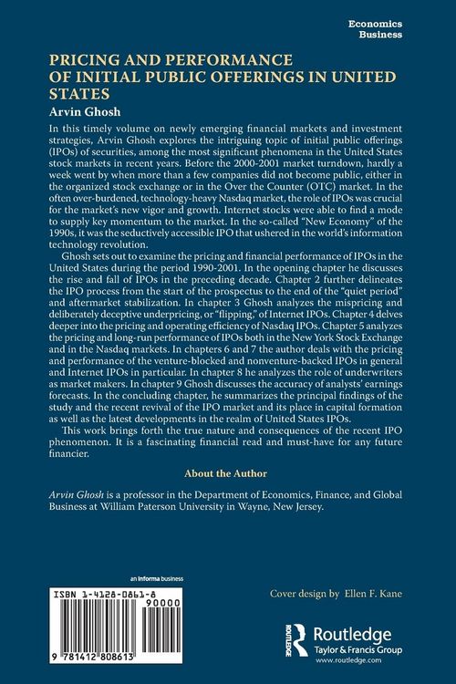 Produktbild: Pricing and Performance of Initial Public Offerings in the United States