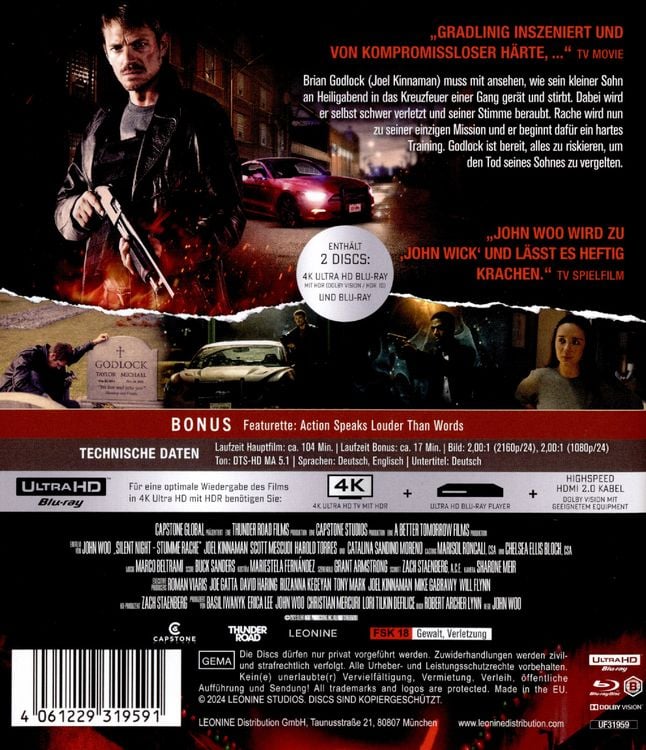 Produktbild: Silent Night - Stumme Rache (4K Ultra HD) (+ Blu-ray)