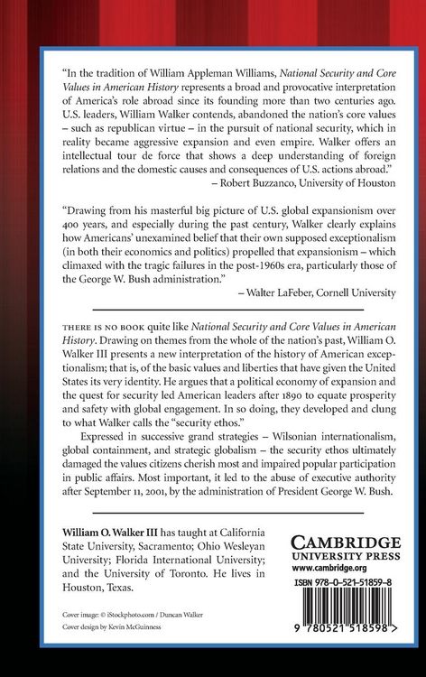 Produktbild: Core Values and National Security in American History