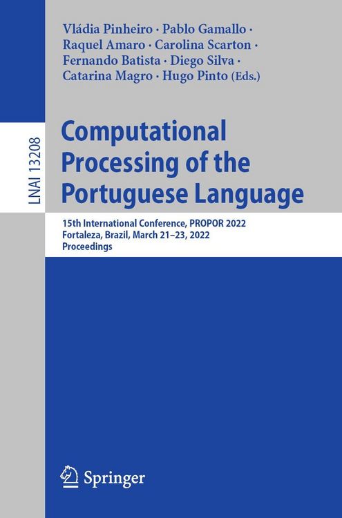 Produktbild: Computational Processing of the Portuguese Language
