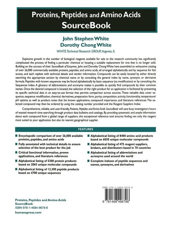 Produktbild: Proteins, Peptides and Amino Acids SourceBook
