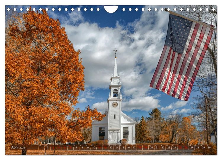 Produktbild: Neu England, Indian Summer (Wandkalender 2026 DIN A4 quer), CALVENDO Monatskalender