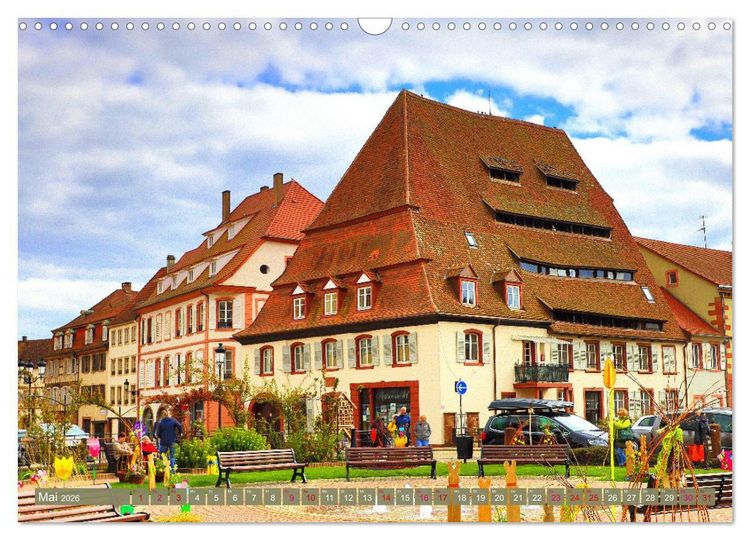 Produktbild: Bienvenue &agrave; Wissembourg. Spaziergang durch Wei&szlig;enburg im Elsass (Wandkalender 2026 DIN A3 quer), CALVENDO Monatskalender