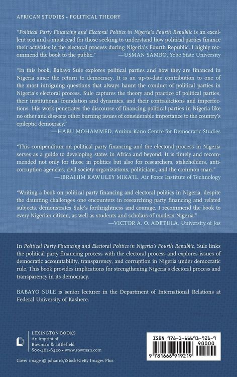 Produktbild: Political Party Financing and Electoral Politics in Nigeria's Fourth Republic