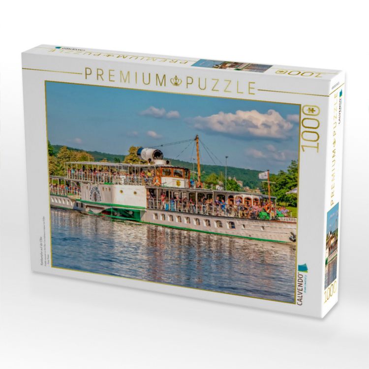 Produktbild: CALVENDO Puzzle Raddampfer auf der Elbe | 1000 Teile Lege-Gr&ouml;&szlig;e 64x48cm Foto-Puzzle f&uuml;r gl&uuml;ckliche Stunden