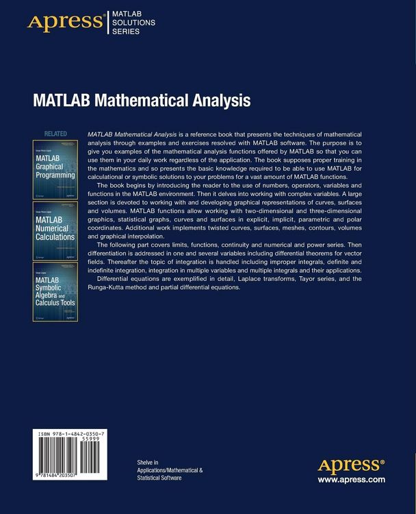 Produktbild: MATLAB Mathematical Analysis