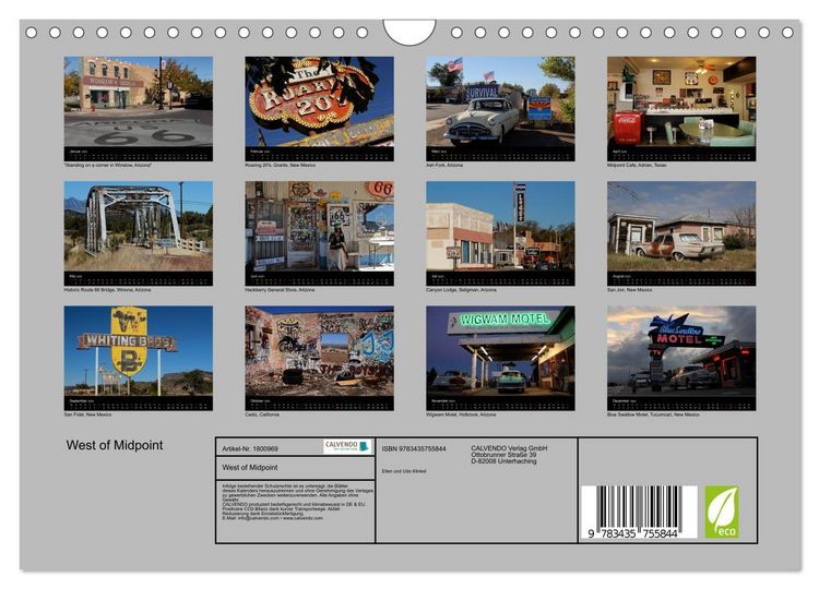 Produktbild: West of Midpoint (Wandkalender 2025 DIN A4 quer), CALVENDO Monatskalender