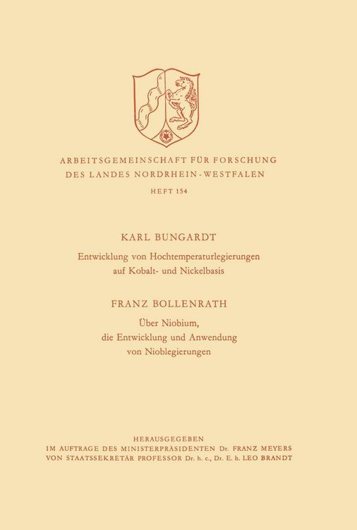 Produktbild: Entwicklung von Hochtemperaturlegierungen auf Kobalt- und Nickelbasis. &Uuml;ber Niobium, die Entwicklung und Anwendung von Nioblegierungen
