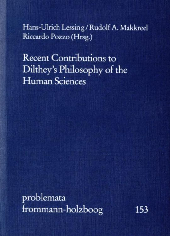 Produktbild: Recent Contributions to Dilthey's Philosophy of the Human Sciences