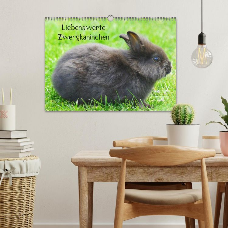 Produktbild: Liebenswerte Zwergkaninchen (Wandkalender 2026 DIN A3 quer), CALVENDO Monatskalender