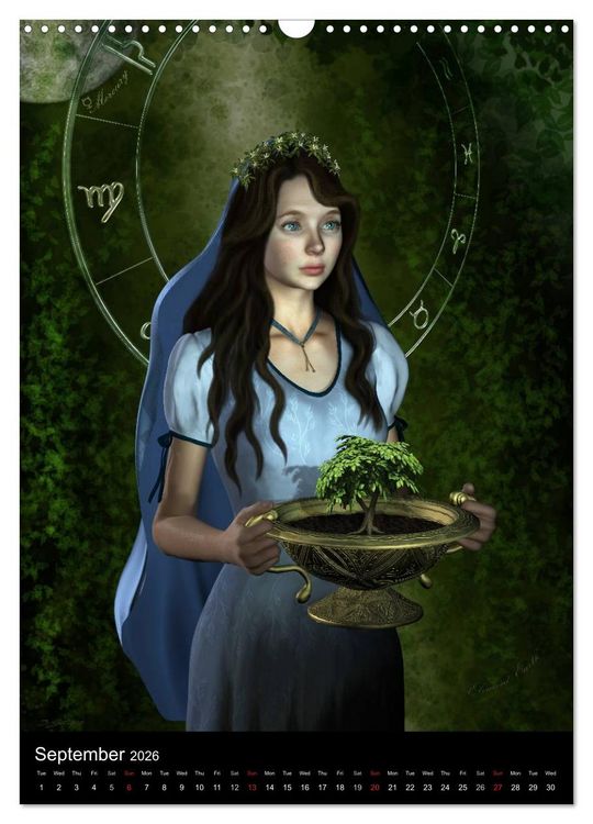 Produktbild: Zodiac Fantasy Circle (Wall Calendar 2026 DIN A3 portrait), CALVENDO 12 Month Wall Calendar