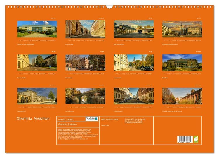 Produktbild: Chemnitz Ansichten (Wandkalender 2026 DIN A2 quer), CALVENDO Monatskalender