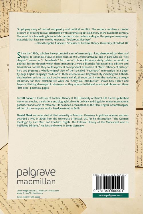 Produktbild: A Political History of the Editions of Marx and Engels&rsquo;s &ldquo;German ideology Manuscripts&rdquo;