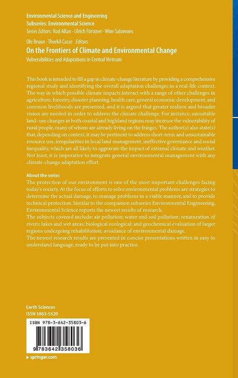 Produktbild: On the Frontiers of Climate and Environmental Change
