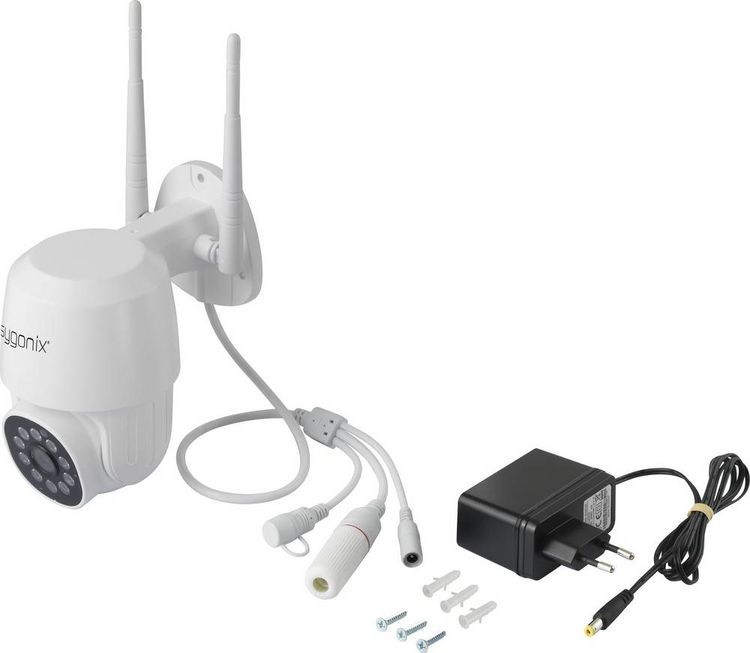 Produktbild: Sygonix PTZ WLAN SY-4760960 LAN, WLAN IP &Uuml;berwachungskamera 1920 x 1080 Pixel