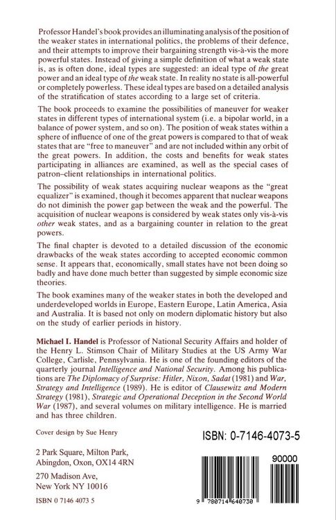 Produktbild: Weak States in the International System