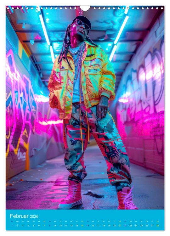 Produktbild: Hip-hop Begeisterung (Wandkalender 2026 DIN A3 hoch), CALVENDO Monatskalender