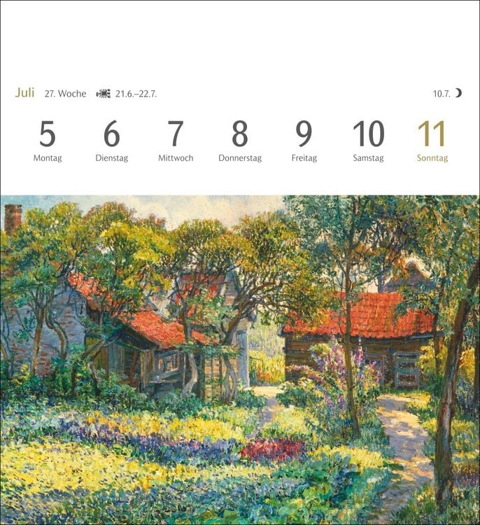 Produktbild: Malerische G&auml;rten Postkartenkalender 2027 - Kalender mit 53 Kunstpostkarten