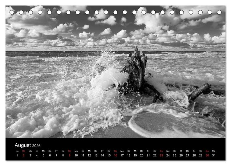 Produktbild: Strandspaziergang an der Ostsee (Tischkalender 2026 DIN A5 quer), CALVENDO Monatskalender