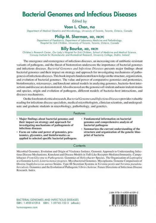 Produktbild: Bacterial Genomes and Infectious Diseases