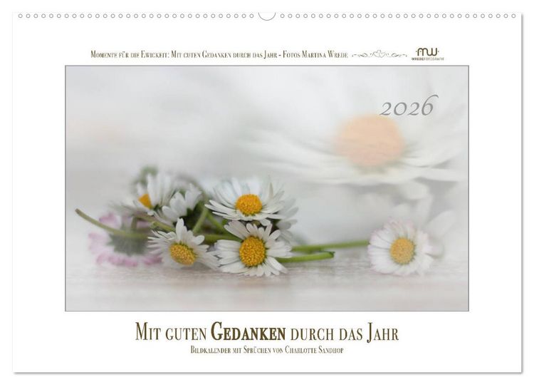 Produktbild: Mit guten Gedanken durch das Jahr (Wandkalender 2026 DIN A2 quer), CALVENDO Monatskalender