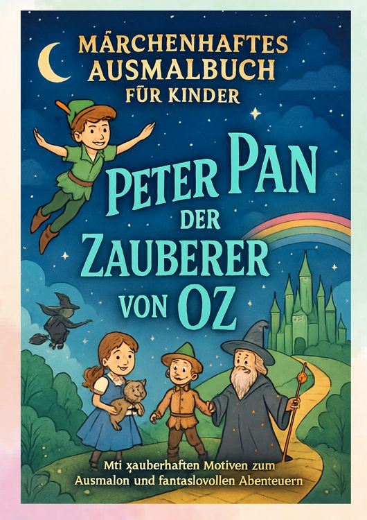 Produktbild: Peter Pan & Der Zauberer von Oz &ndash; Ein magisches Malbuch