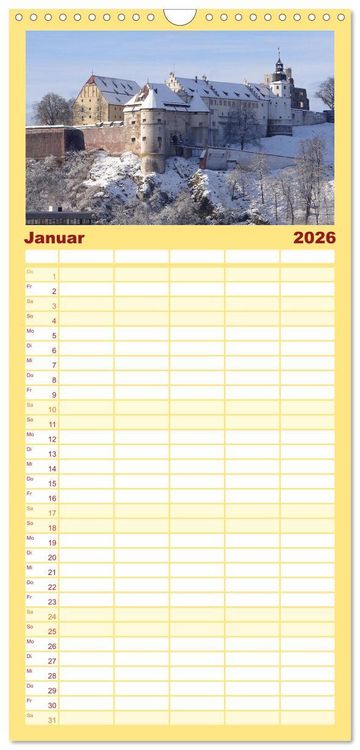 Produktbild: Familienplaner 2026 - S&uuml;ddeutschland im Fokus mit 5 Spalten (Wandkalender, 21 x 45 cm) CALVENDO