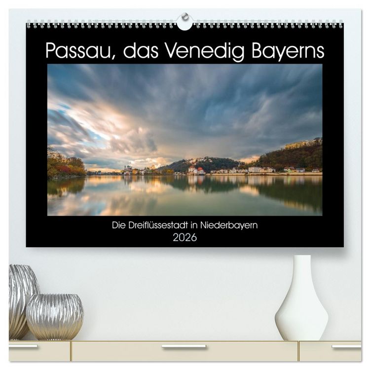 Produktbild: Passau, das Venedig Bayerns (hochwertiger Premium Wandkalender 2026 DIN A2 quer), Kunstdruck in Hochglanz