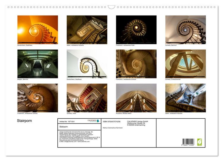 Produktbild: Stairporn (Wandkalender 2026 DIN A2 quer), CALVENDO Monatskalender