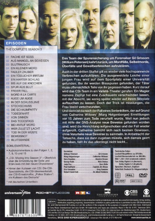 Produktbild: CSI - Season 3 [6 DVDs]