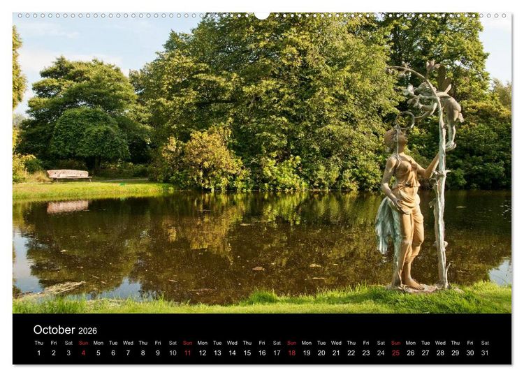 Produktbild: The Lovely Gardens of South England (High Quality Premium Wall Calendar 2026 DIN A2 landscape),CALVENDO 12 Month Wall Calendar