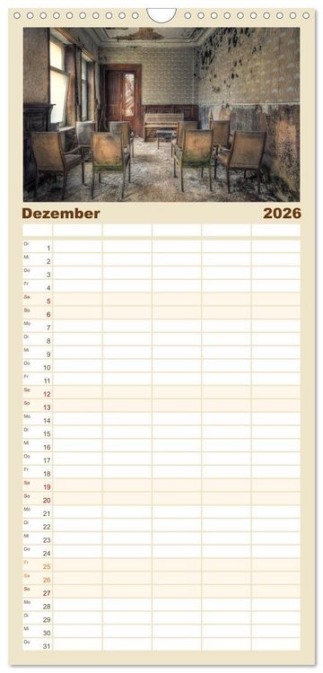 Produktbild: Familienplaner 2026 - Verlassene Orte im Harz mit 5 Spalten (Wandkalender, 21 x 45 cm) CALVENDO