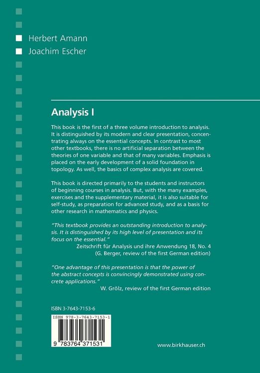 Produktbild: Analysis I