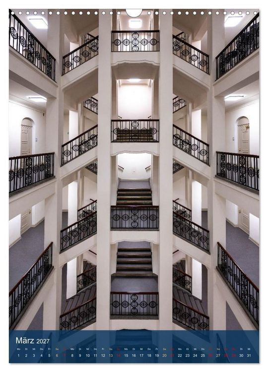 Produktbild: Treppenhauspoesie &ndash; Architektur im Aufstieg (Wandkalender 2027 DIN A3 hoch), CALVENDO Monatskalender