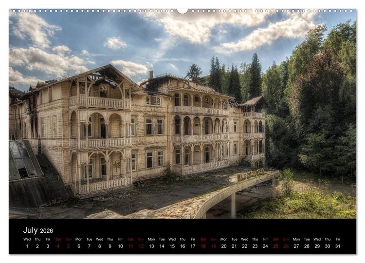Produktbild: Abandoned Places in Germany (High Quality Premium Wall Calendar 2026 DIN A2 landscape),CALVENDO 12 Month Wall Calendar
