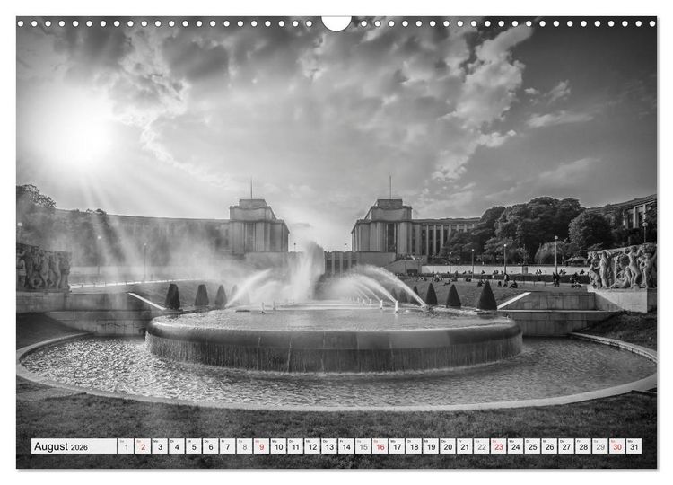 Produktbild: PARIS Monochrome Impressionen (Wandkalender 2026 DIN A3 quer), CALVENDO Monatskalender