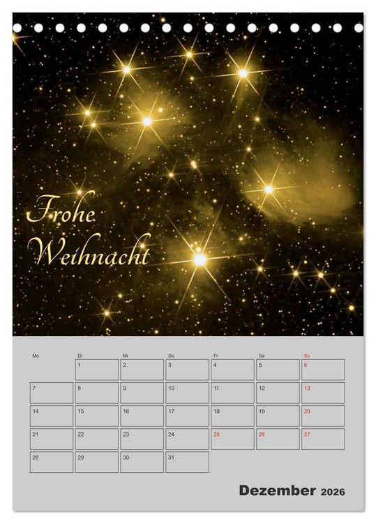 Produktbild: Wunderbares Universum (Tischkalender 2026 DIN A5 hoch), CALVENDO Monatskalender