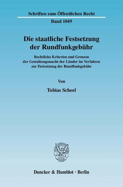 Produktbild: Die staatliche Festsetzung der Rundfunkgeb&uuml;hr.