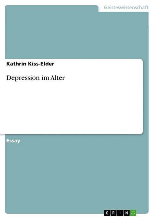 Produktbild: Depression im Alter