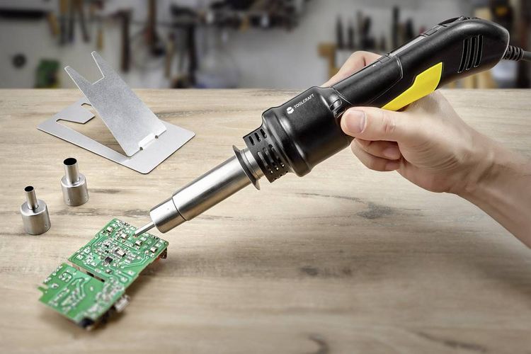 Produktbild: TOOLCRAFT Entl&ouml;tkolben / SMD Hei&szlig;luftkolben / Entl&ouml;ten / Hei&szlig;luft-L&ouml;tpistole 300W 200 bis