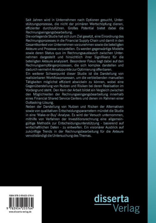 Produktbild: Elektronische Rechnungseingangsbearbeitung: Eine Make-or-Buy-Studie