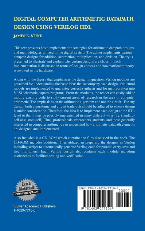Produktbild: Digital Computer Arithmetic Datapath Design Using Verilog HDL
