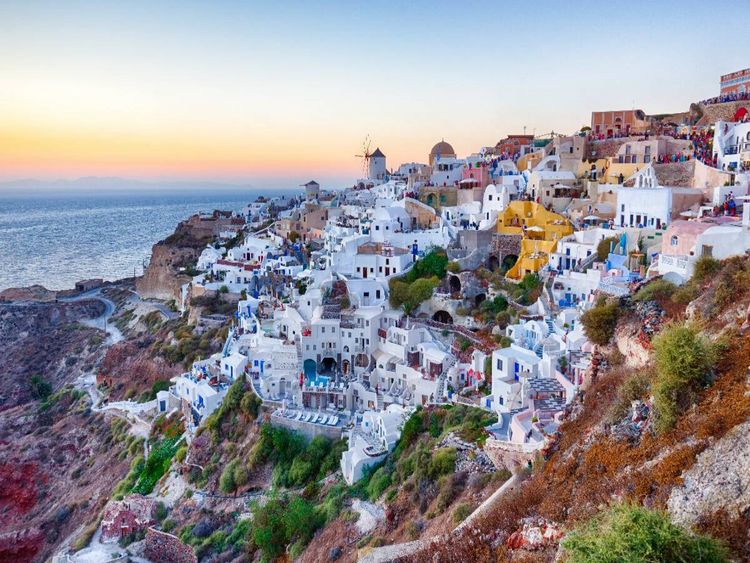 Produktbild: CALVENDO Puzzle Oia - Santorini | 1000 Teile Lege-Gr&ouml;&szlig;e 64x48cm Foto-Puzzle f&uuml;r gl&uuml;ckliche Stunden