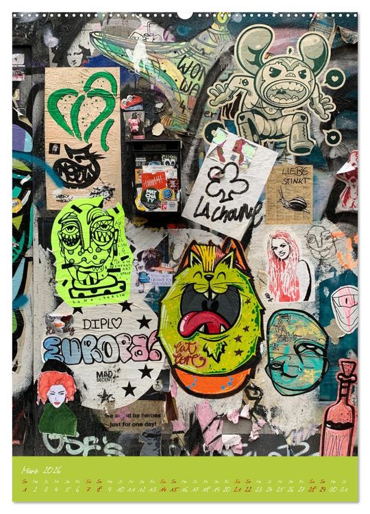 Produktbild: LOVE HAMBURG - STREET ART (Wandkalender 2026 DIN A2 hoch), CALVENDO Monatskalender