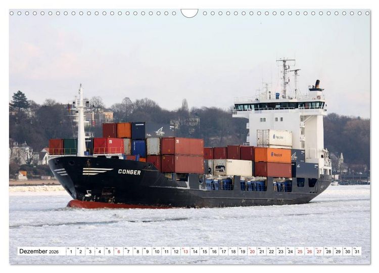 Produktbild: Dicke P&ouml;tte im Hafen und auf gro&szlig;er Fahrt (Wandkalender 2026 DIN A3 quer), CALVENDO Monatskalender