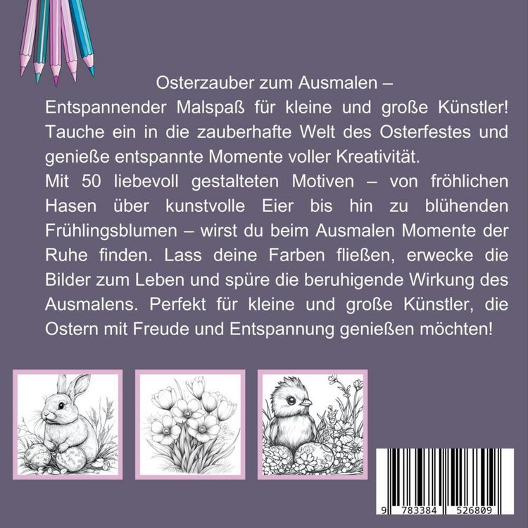 Produktbild: Osterzauber Malbuch f&uuml;r Erwachsene, Jugendliche und Kinder ab 6 Jahren
