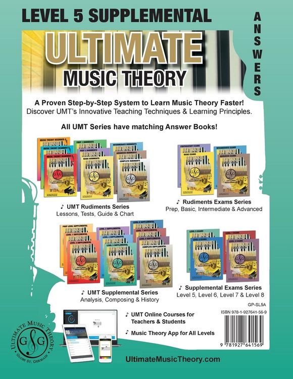 Produktbild: LEVEL 5 Supplemental Answer Book - Ultimate Music Theory